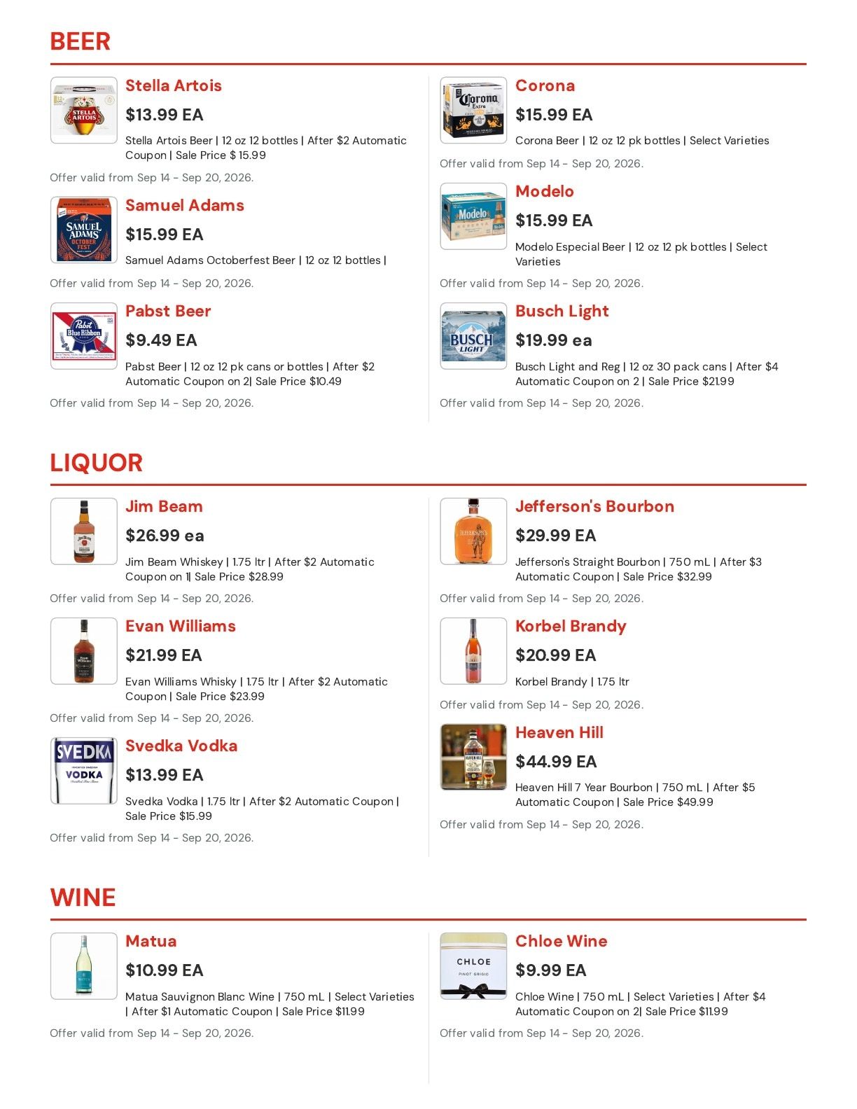 Hansen's IGA (Bangor, WI) Weekly Ad September 14 - 20, 2026