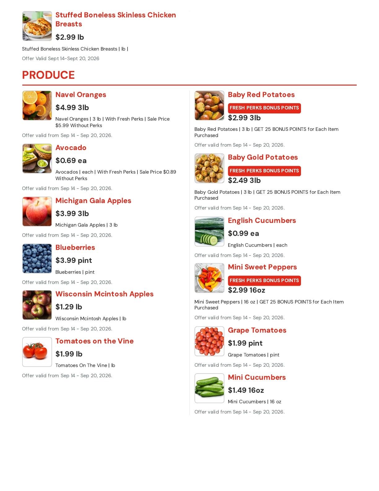 Hansen's IGA (Bangor, WI) Weekly Ad September 14 - 20, 2026