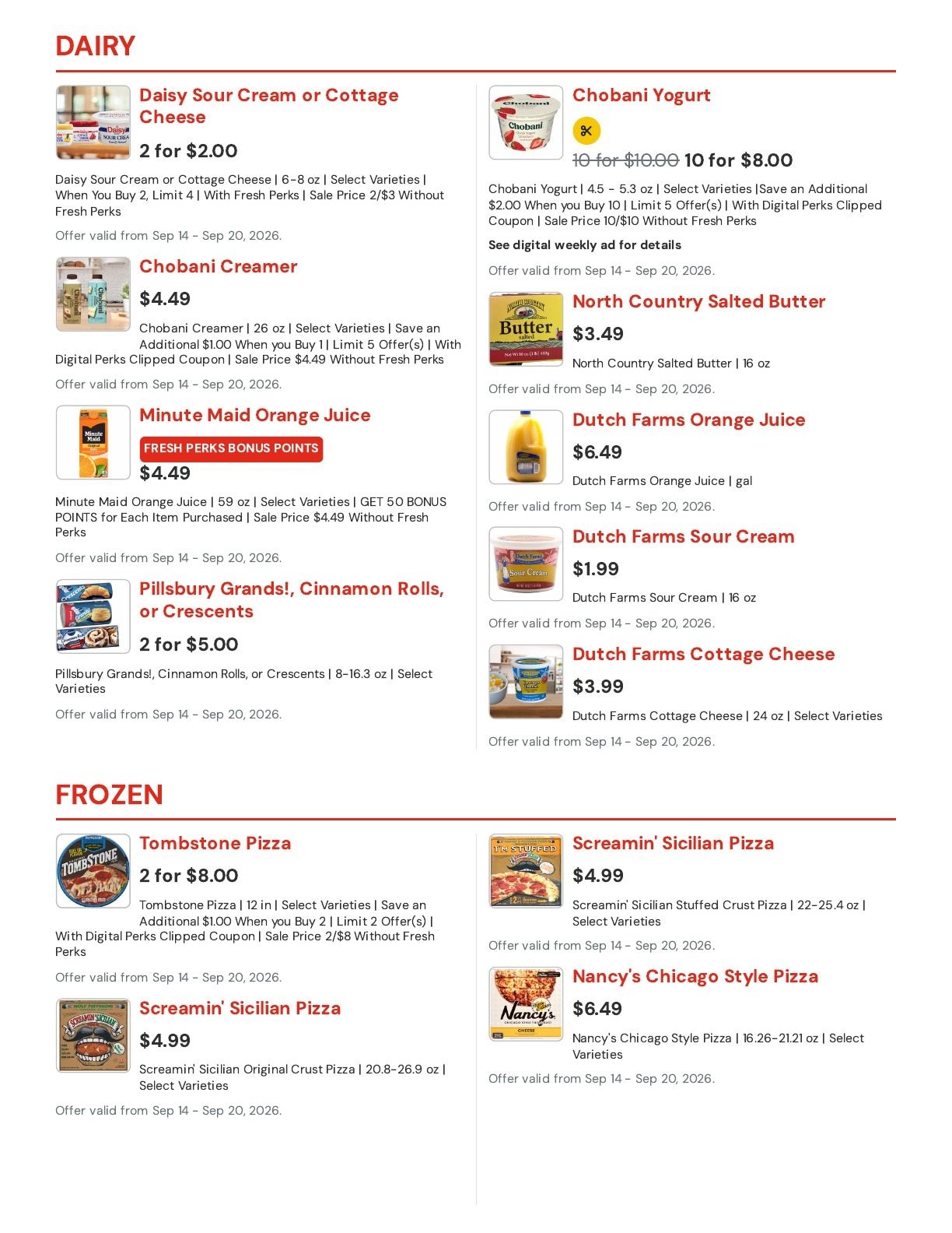 Hansen's IGA (Bangor, WI) Weekly Ad September 14 - 20, 2026