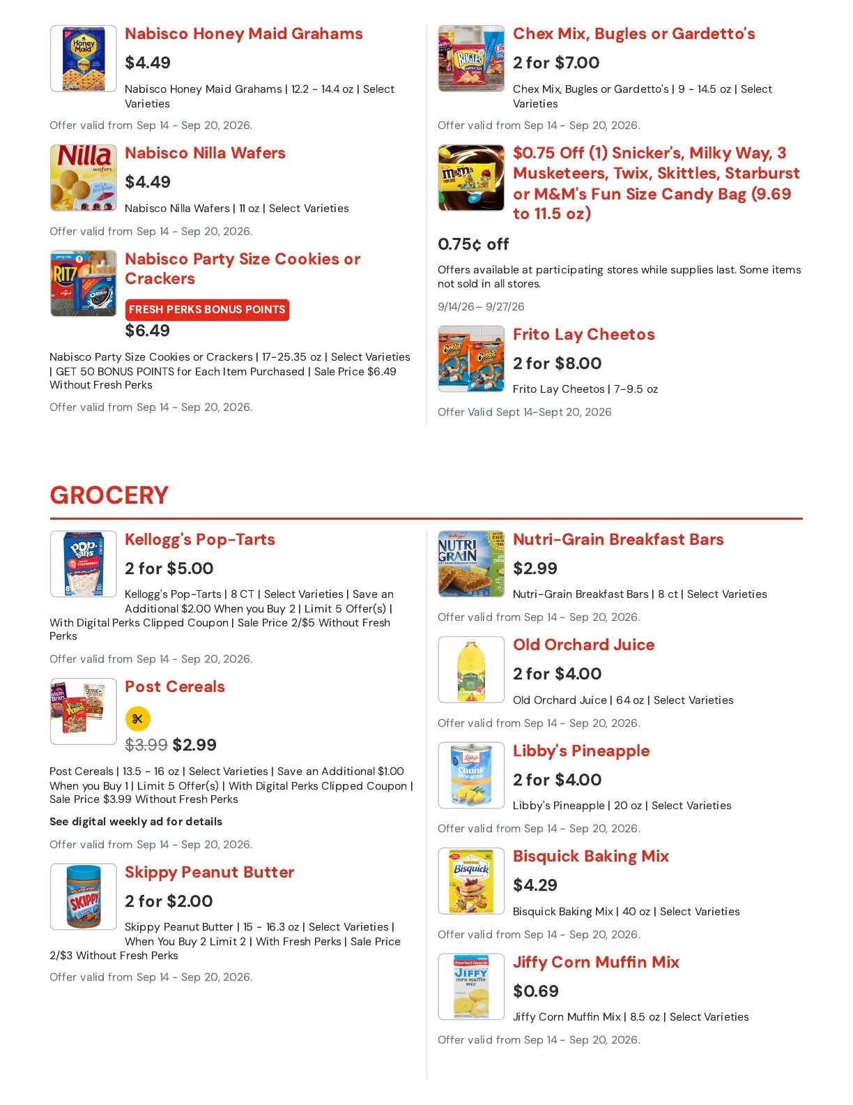 Hansen's IGA (Bangor, WI) Weekly Ad September 14 - 20, 2026