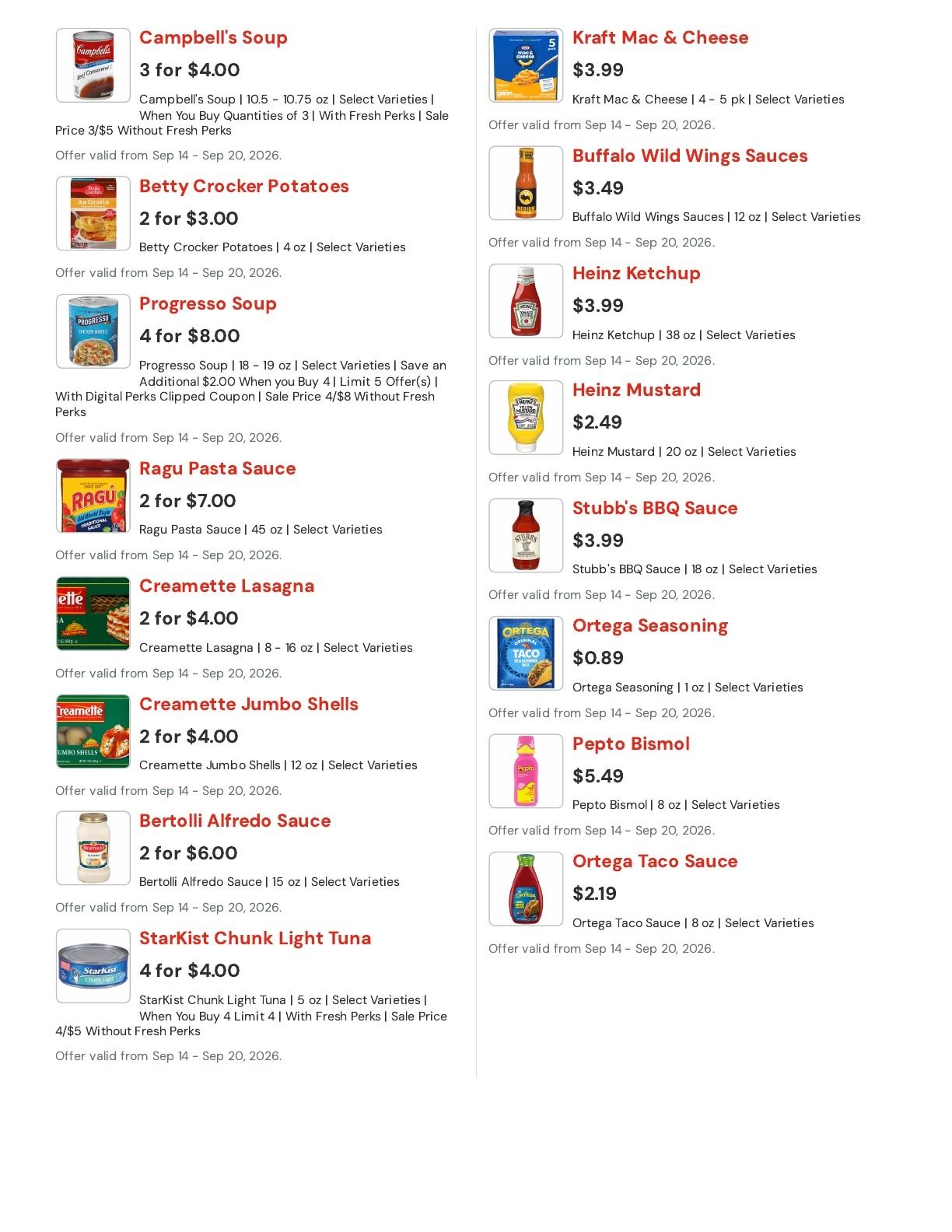 Hansen's IGA (Bangor, WI) Weekly Ad September 14 - 20, 2026