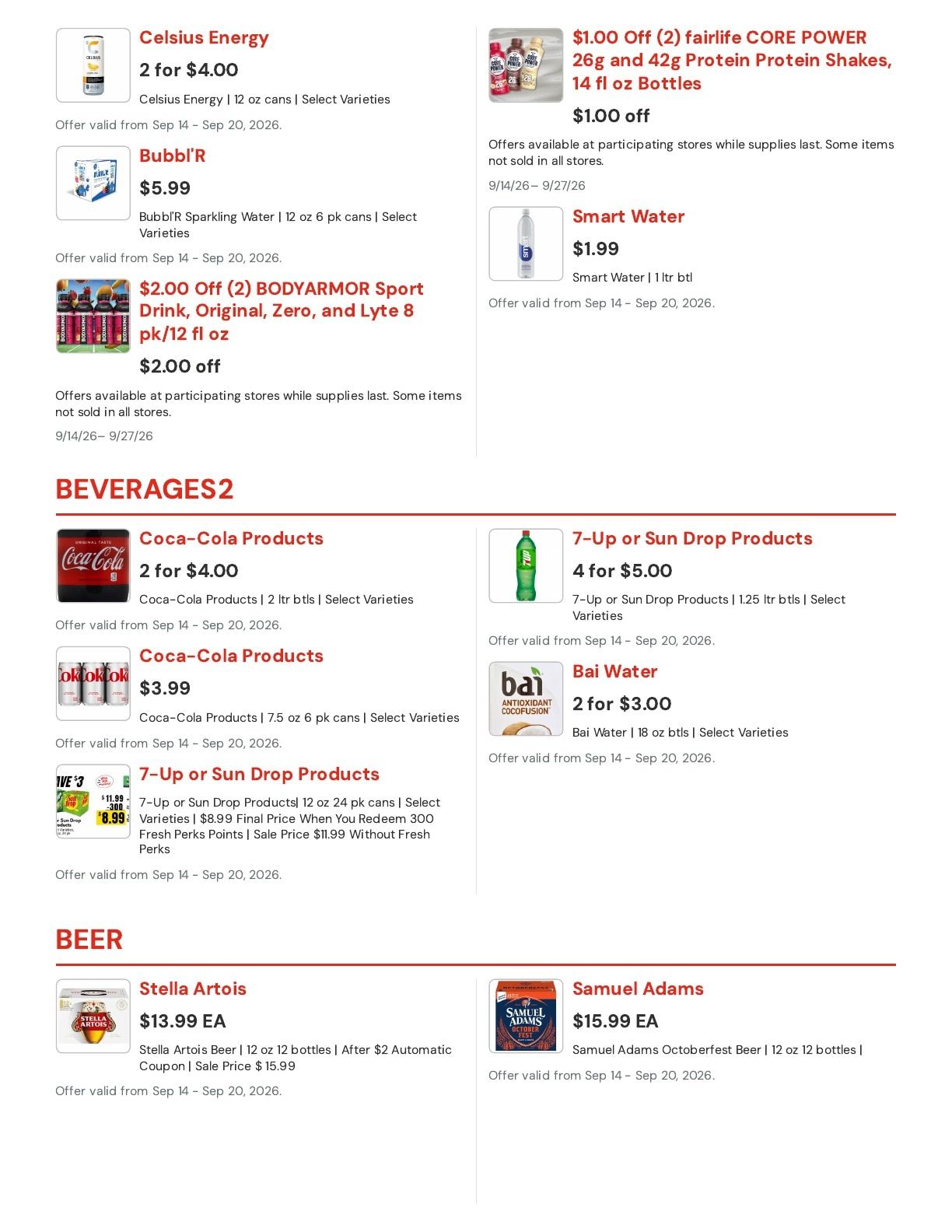 Hansen's IGA (Sparta, WI) Weekly Ad September 14 - 20, 2026