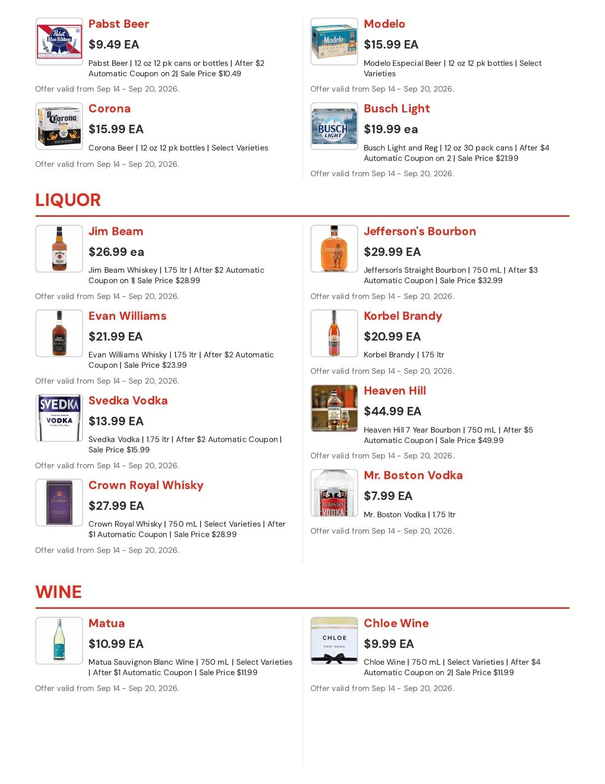 Hansen's IGA (Sparta, WI) Weekly Ad September 14 - 20, 2026