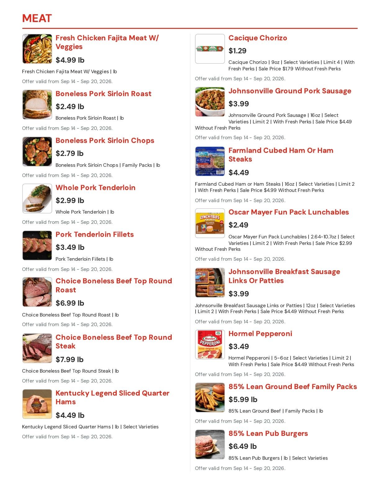 Hansen's IGA (Sparta, WI) Weekly Ad September 14 - 20, 2026