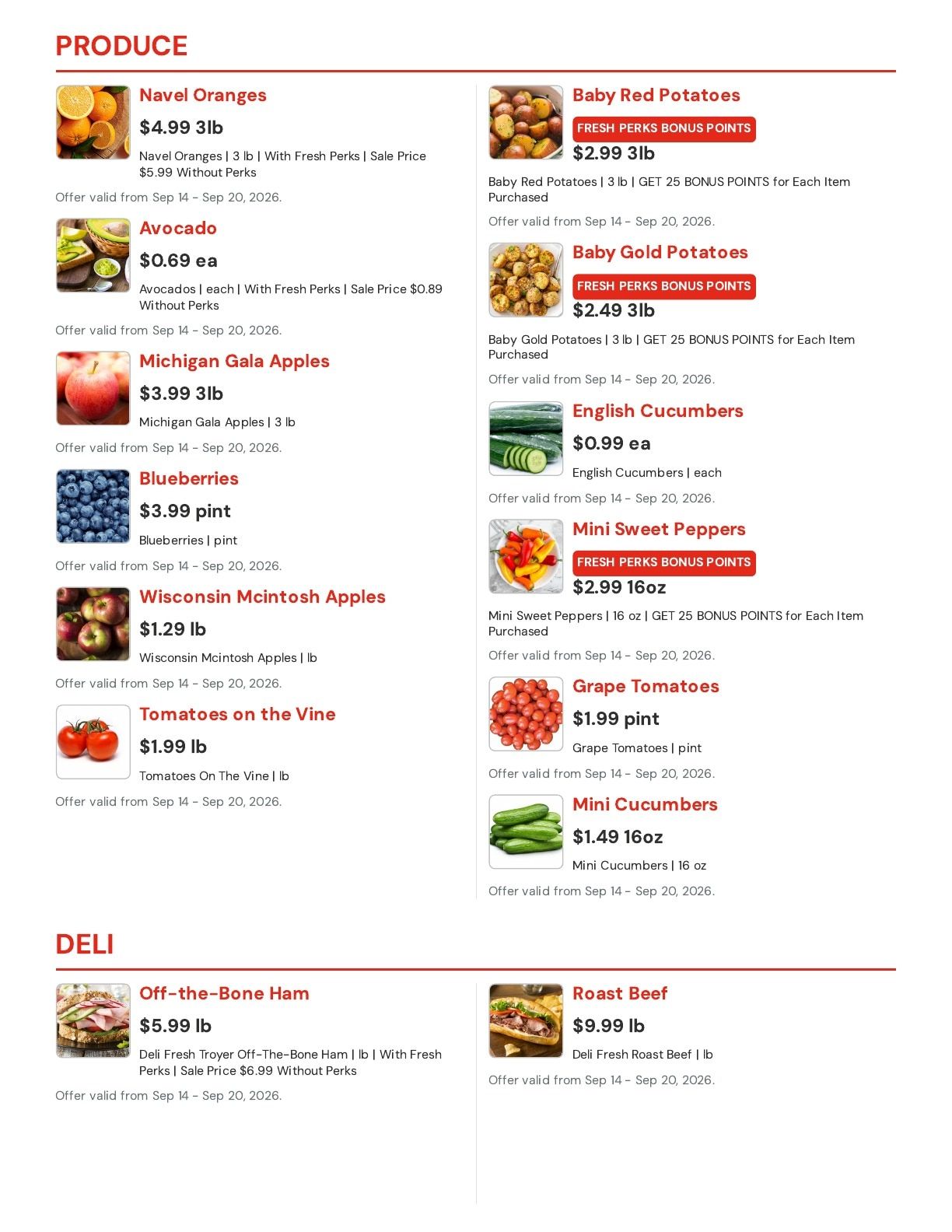 Hansen's IGA (Sparta, WI) Weekly Ad September 14 - 20, 2026