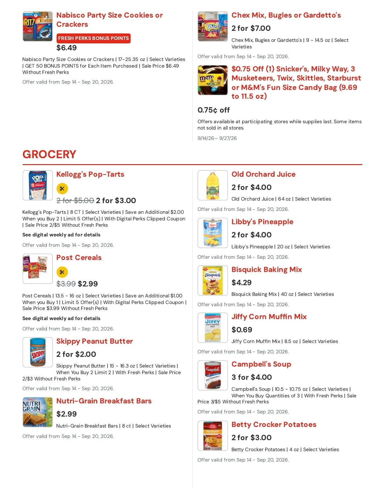 Hansen's IGA (Sparta, WI) Weekly Ad September 14 - 20, 2026