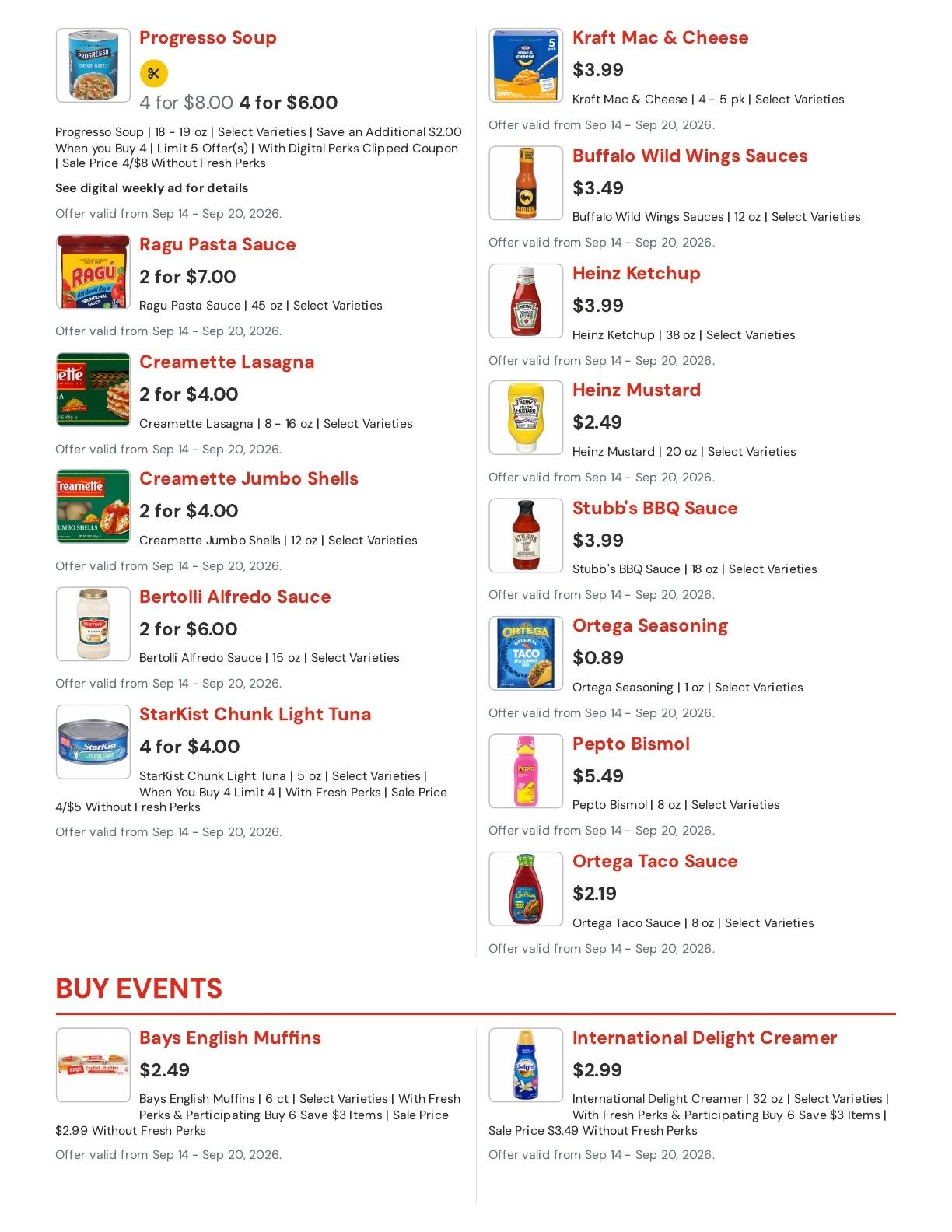 Hansen's IGA (Sparta, WI) Weekly Ad September 14 - 20, 2026