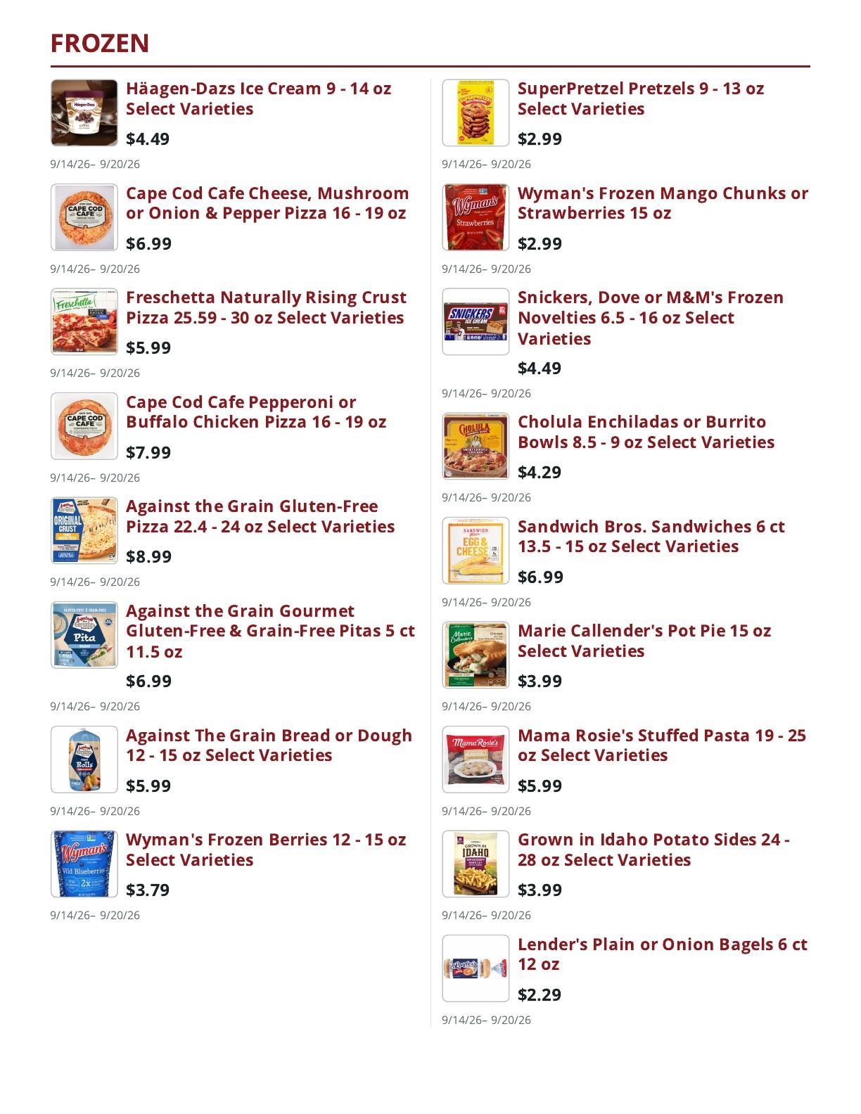 Main Street Market Weekly Ad September 14 - 20, 2026