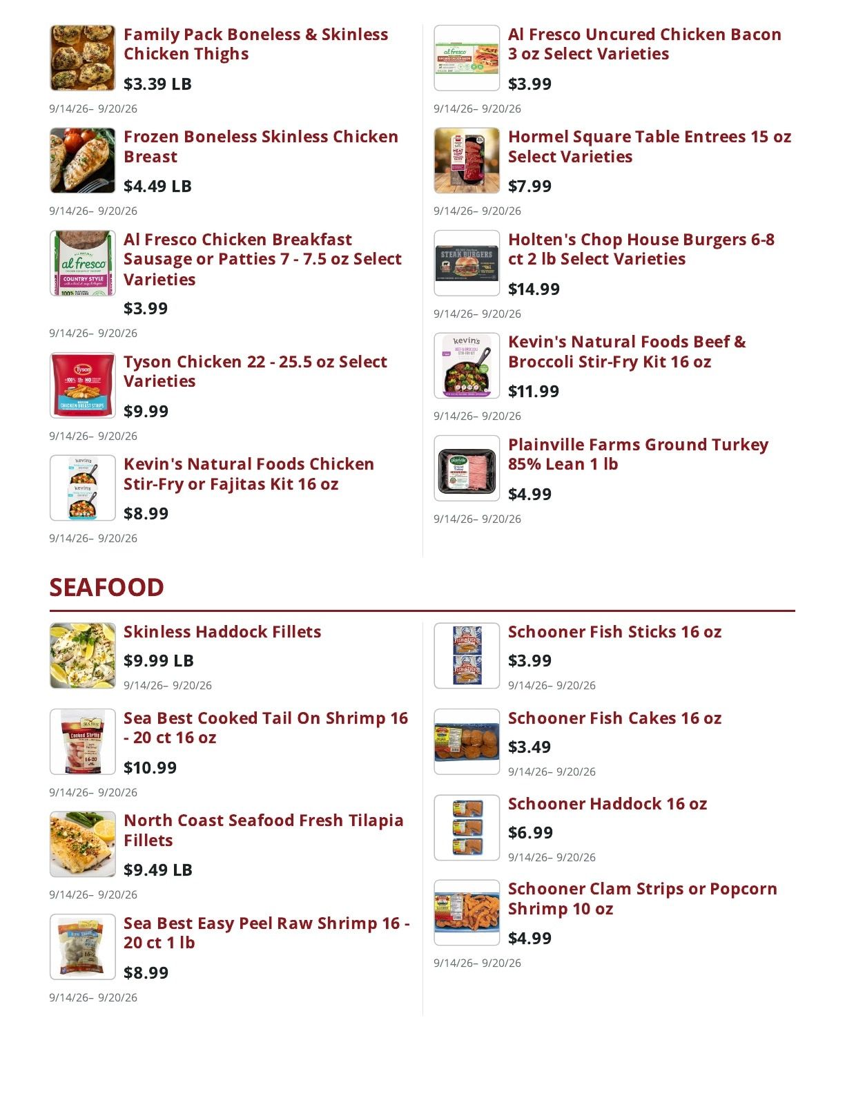 Main Street Market Weekly Ad September 14 - 20, 2026