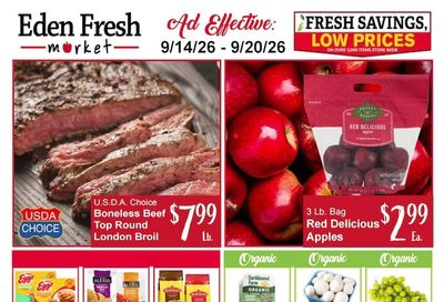 Eden Fresh Market Weekly Ad September 14 - 20, 2026