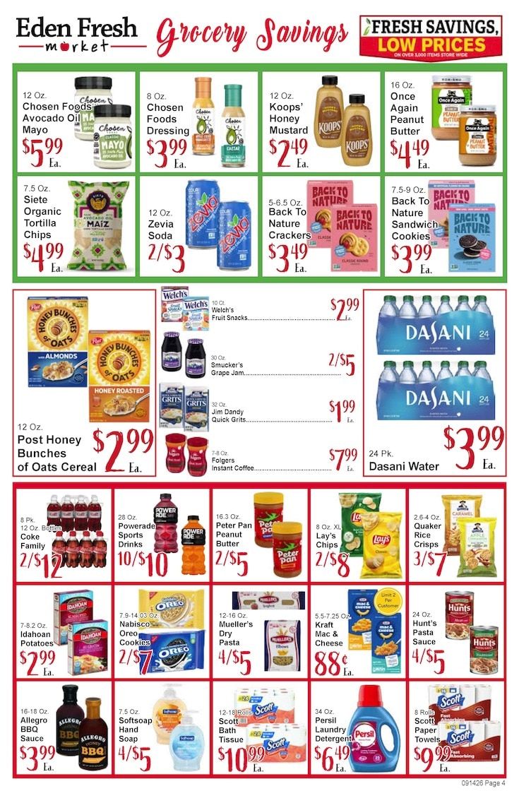 Eden Fresh Market Weekly Ad September 14 - 20, 2026