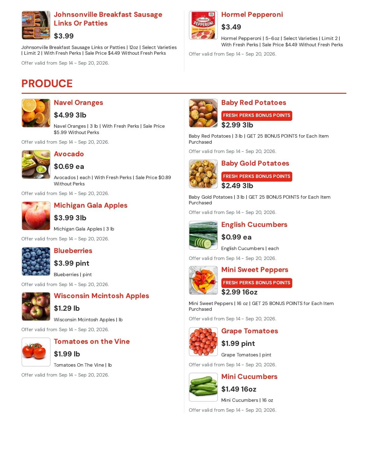 Hansen's IGA (East Troy, WI) Weekly Ad September 14 - 20, 2026