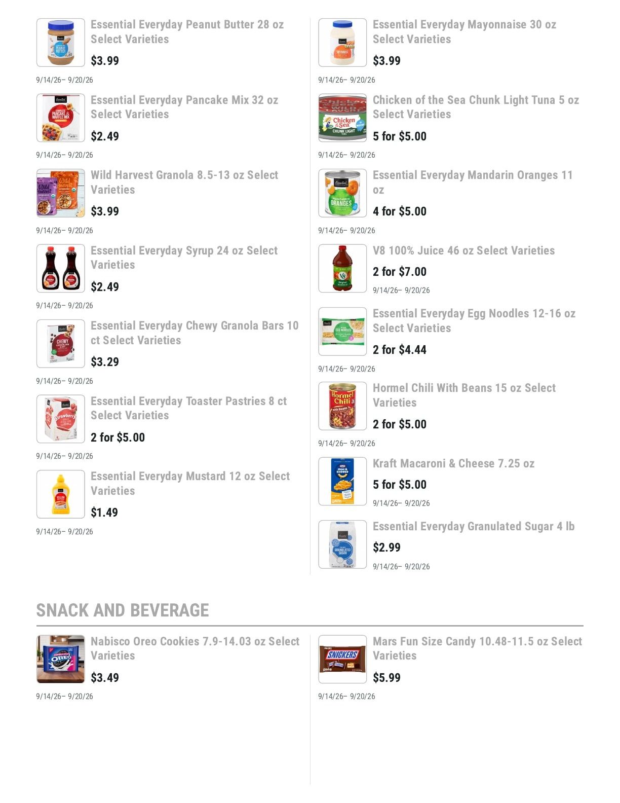 Barnesville Grocery Weekly Ad September 14 - 20, 2026