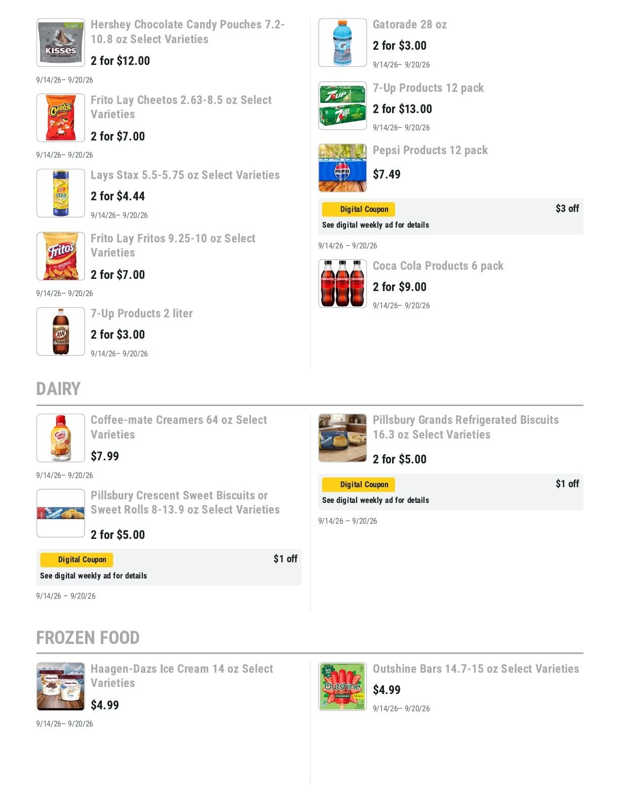Barnesville Grocery Weekly Ad September 14 - 20, 2026