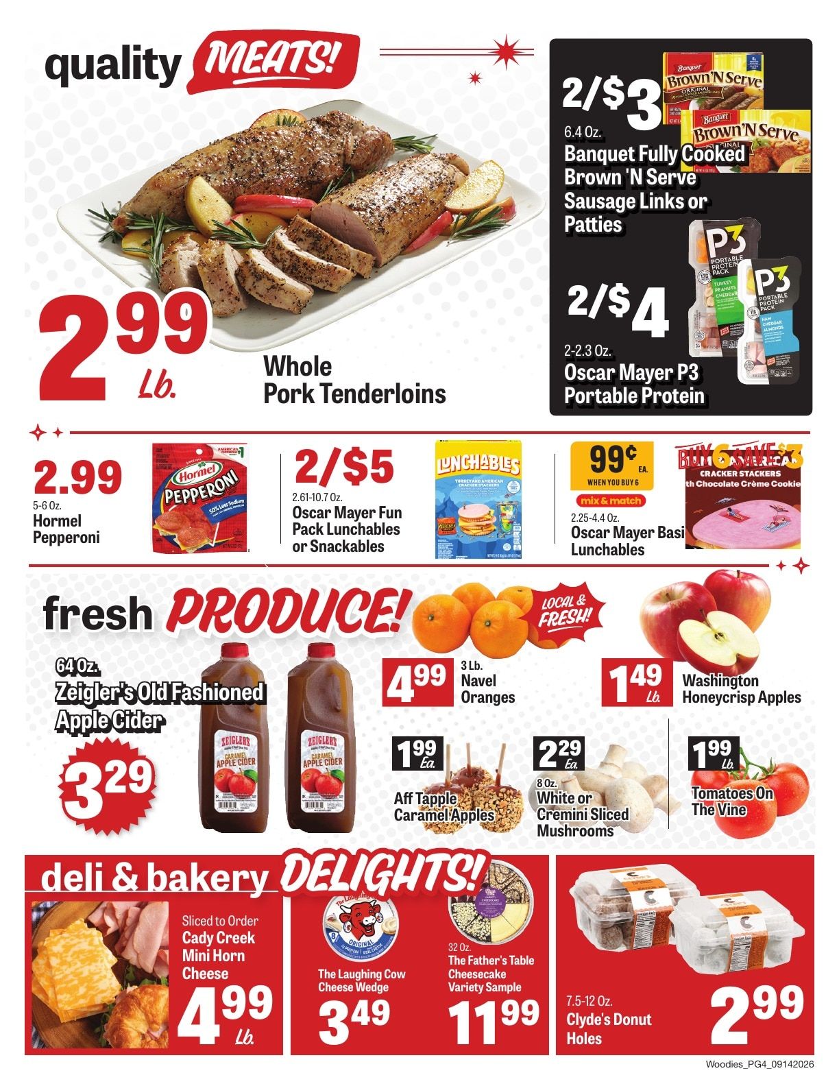 Woodie's Supermarket Weekly Ad September 14 - 20, 2026