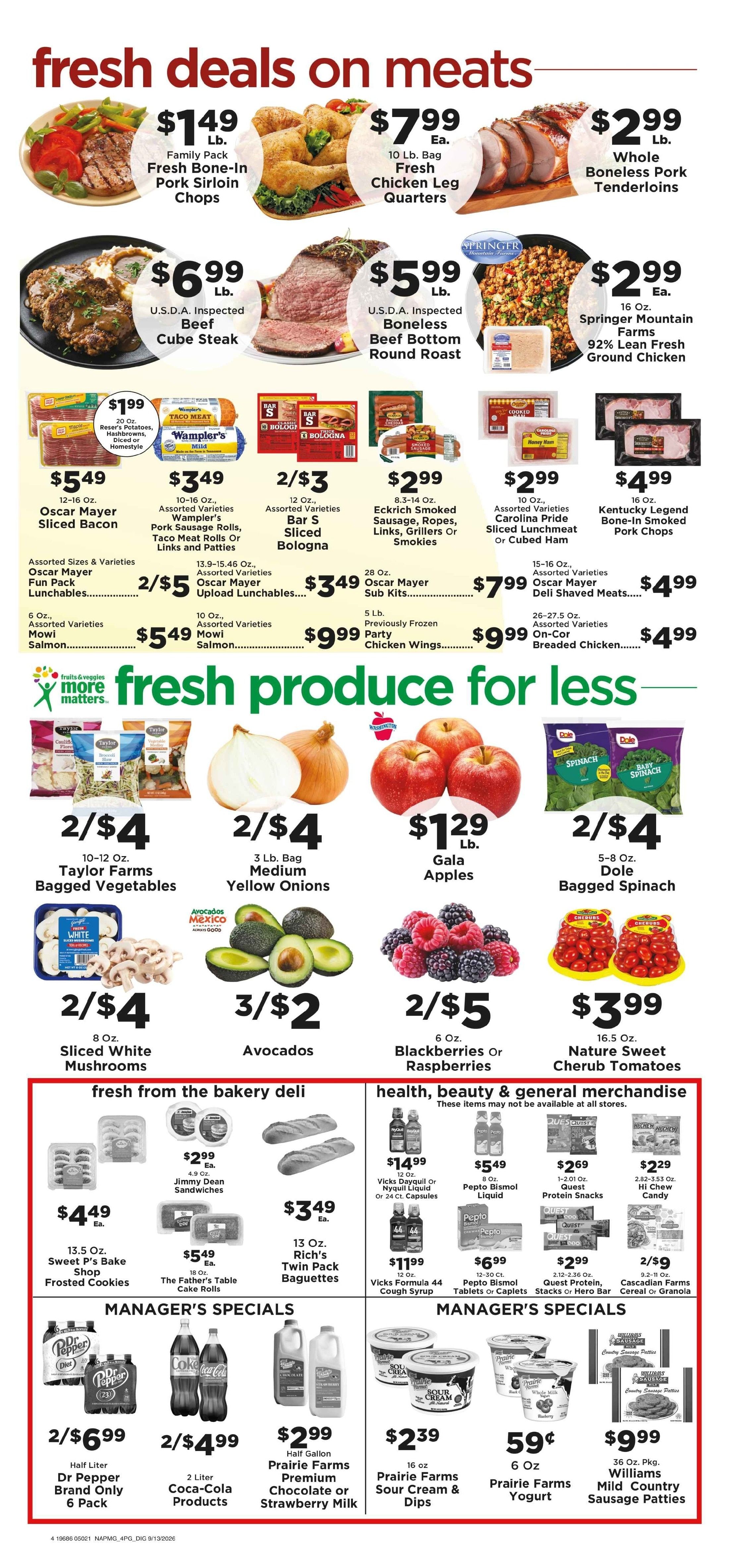 Chappell's Hometown Foods Weekly Ad September 14 - 20, 2026