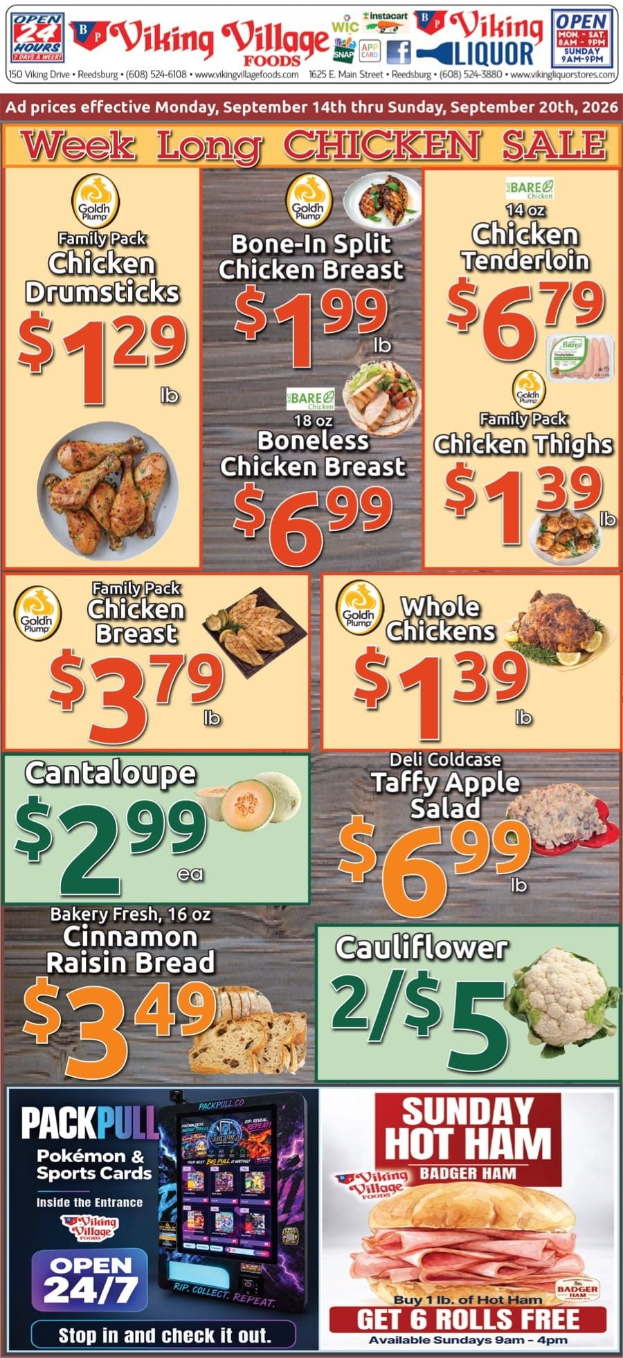 Viking Village Foods Weekly Ad September 14 - 20, 2026