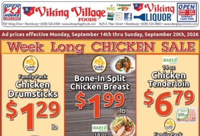 Viking Village Foods Weekly Ad September 14 - 20, 2026