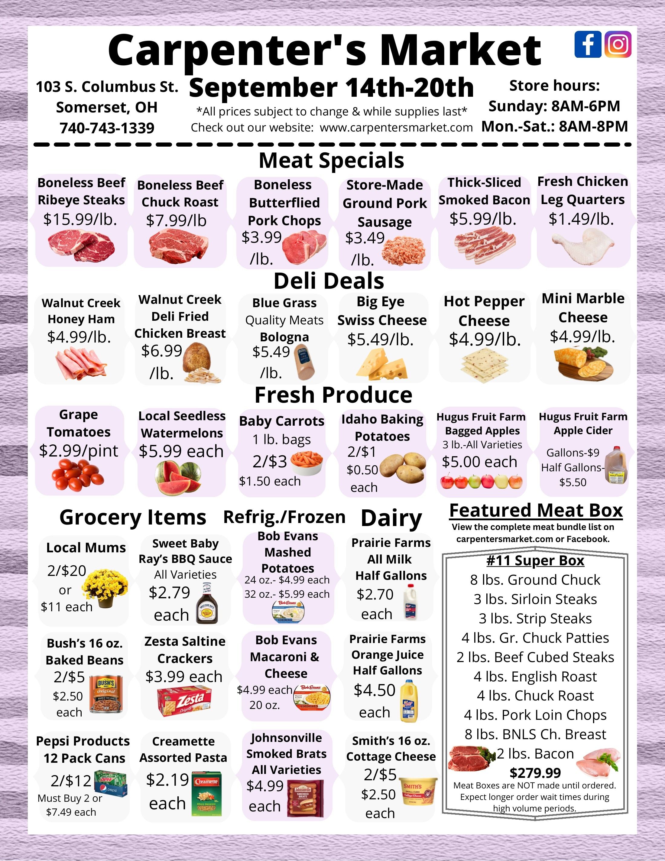 Carpenter's Market Weekly Ad September 14 - 20, 2026