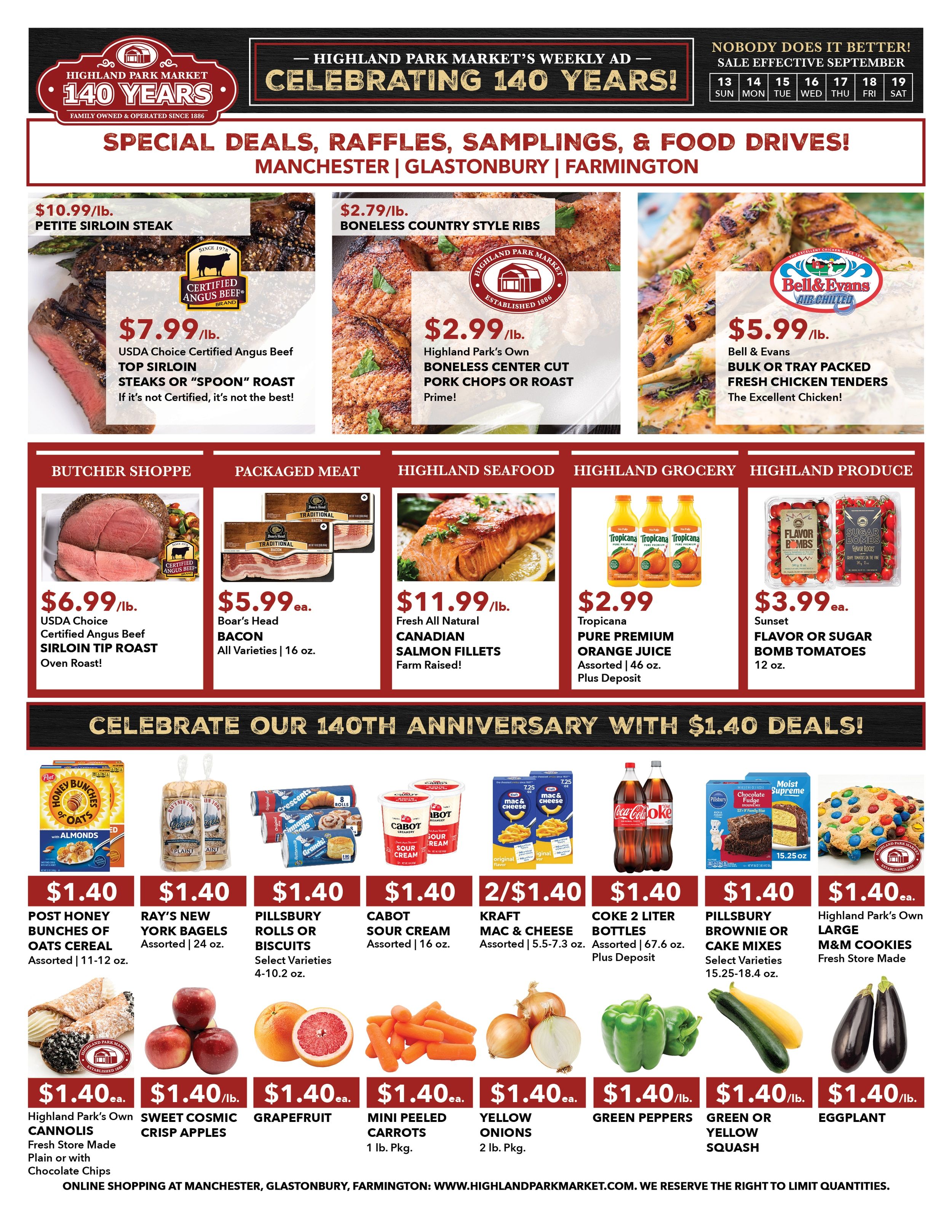 Highland Park Market (Connecticut) Weekly Ad September 13 - 19, 2026