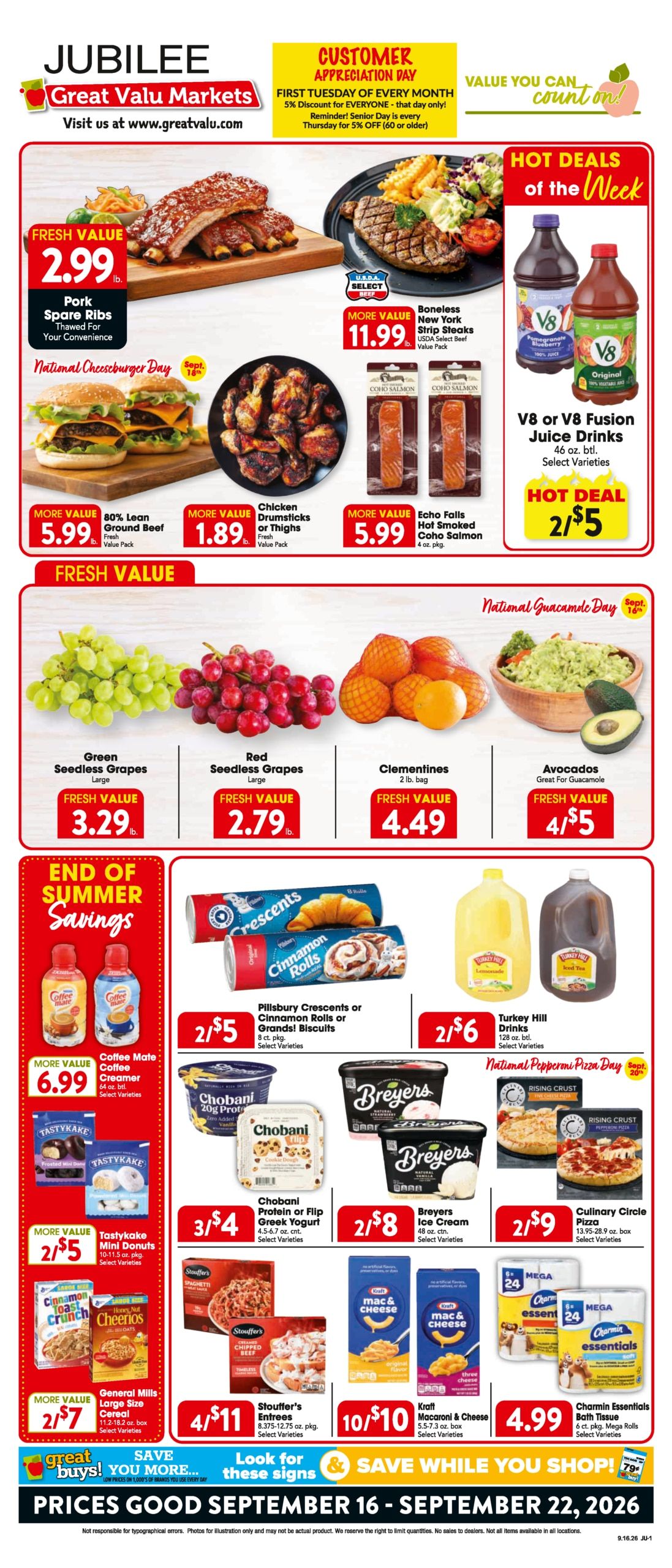 Trout's Jubilee Foods Weekly Ad September 16 - 22, 2026
