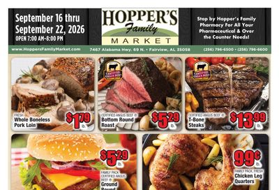 Hopper's Family Market Weekly Ad September 16 - 22, 2026
