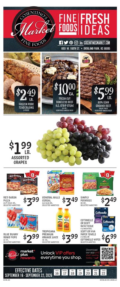 Cosentino's Market Weekly Ad September 16 - 22, 2026
