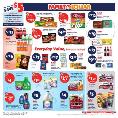 Family Dollar (Boca Raton Area, FL) Weekly Ad September 13 - 19, 2026
