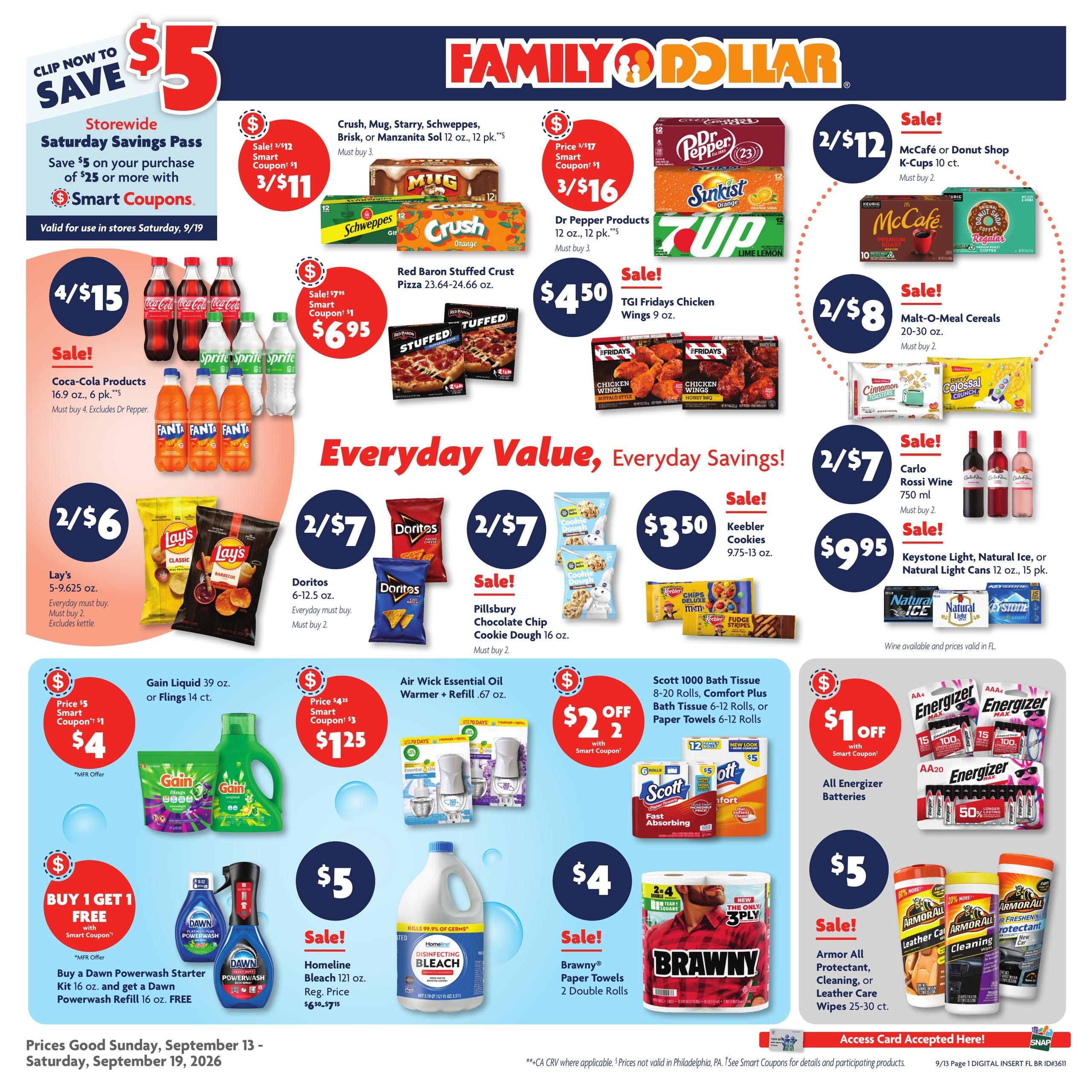 Family Dollar (Boca Raton Area, FL) Weekly Ad September 13 - 19, 2026