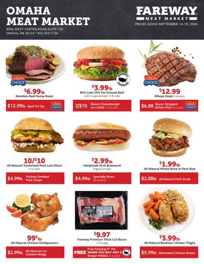 Fareway (Omaha Area, NE) Weekly Ad September 14 - 19, 2026