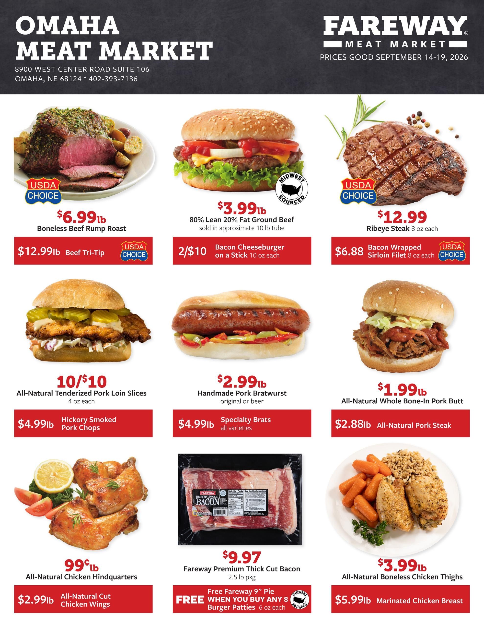 Fareway (Omaha Area, NE) Weekly Ad September 14 - 19, 2026