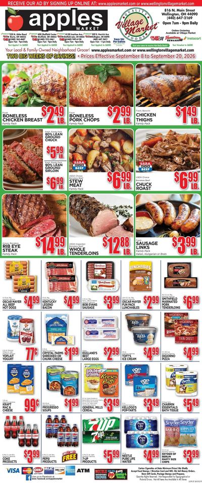 Apples Market (Akron Area, OH) Weekly Ad September 8 - 20, 2026