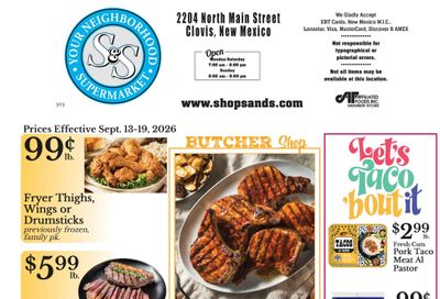 S&S Supermarket Weekly Ad September 13 - 19, 2026