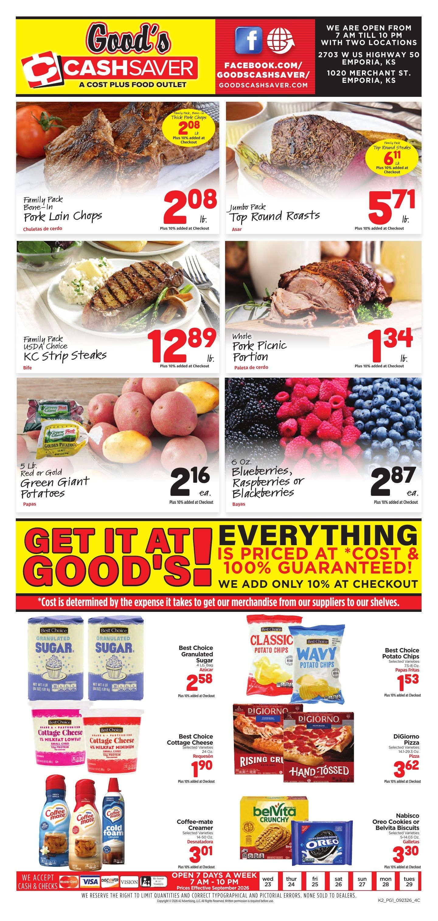 Good's Cash Saver Weekly Ad September 23 - 29, 2026