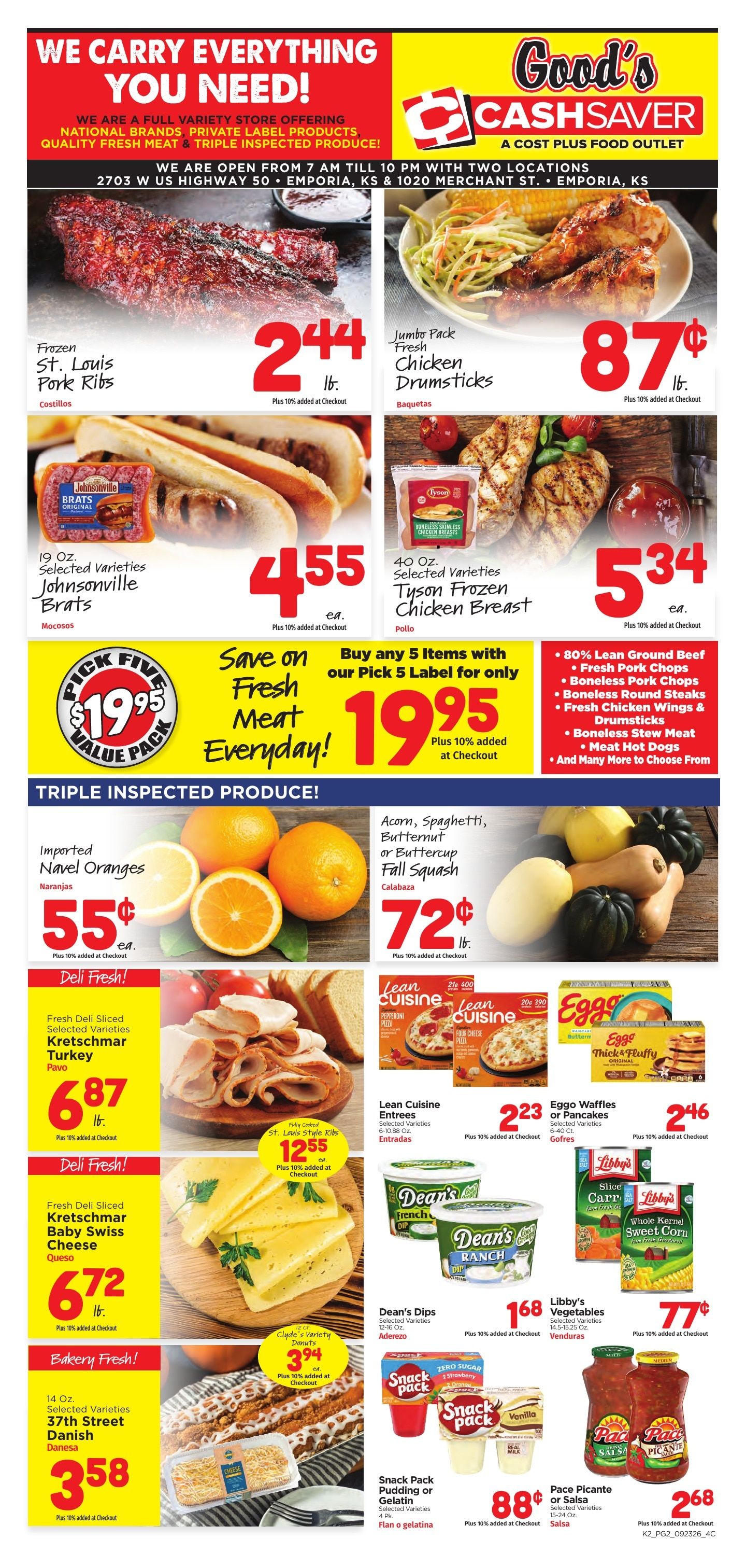 Good's Cash Saver Weekly Ad September 23 - 29, 2026