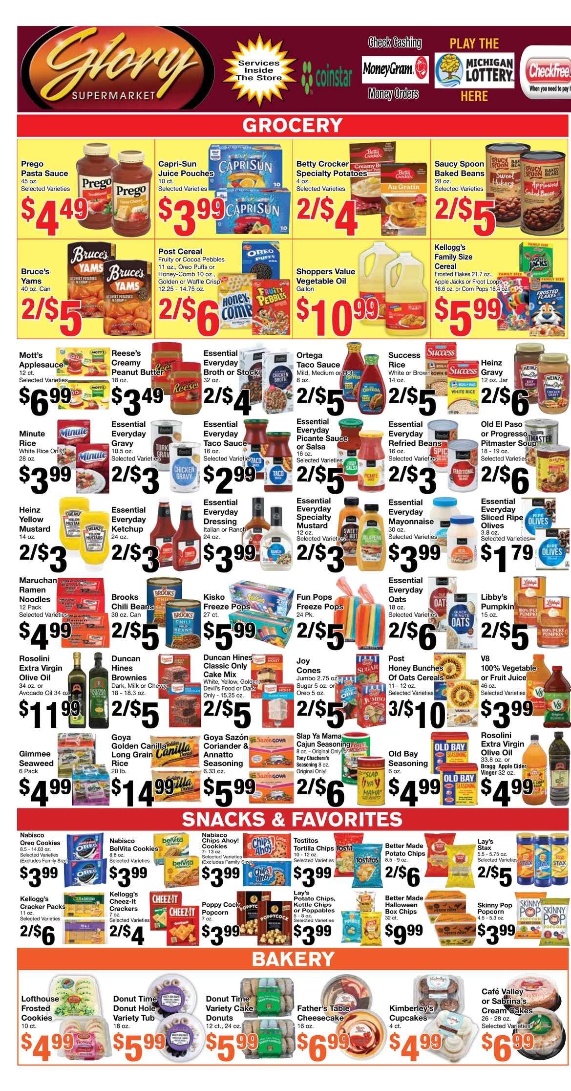 Glory Supermarket (8000 West Outer Drive, Detroit, MI) Weekly Ad September 15 - 28, 2026
