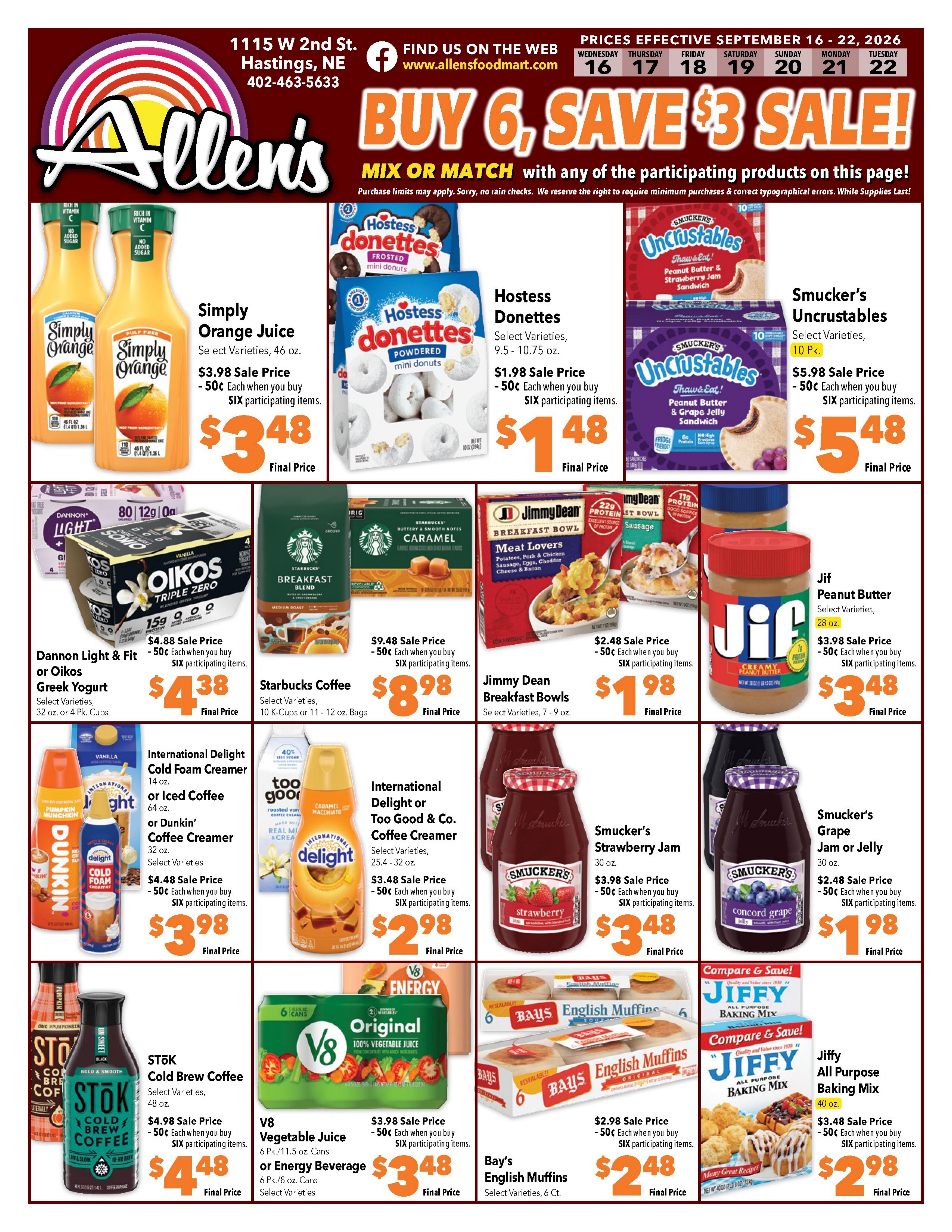 Allen's Food Mart Weekly Ad September 16 - 22, 2026
