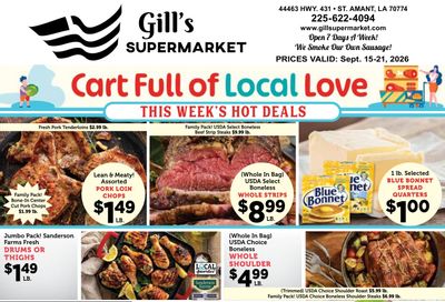 Gill's Supermarket Weekly Ad September 15 - 21, 2026