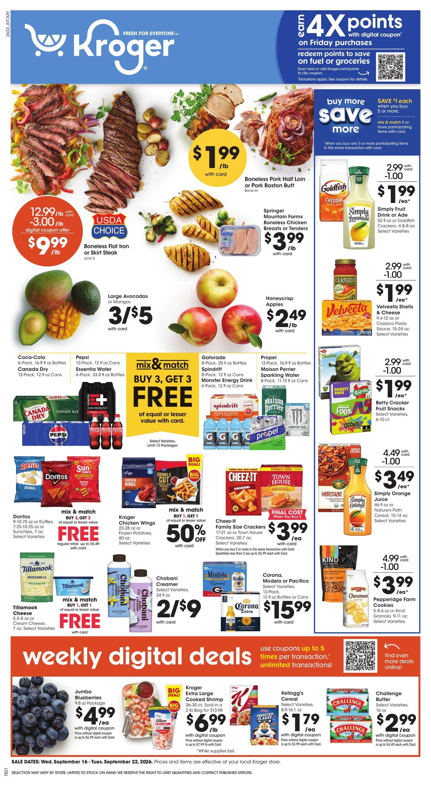 Kroger (Wedowee Area, AL) Weekly Ad September 16 - 22, 2026