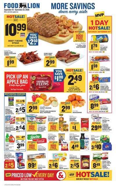 Food Lion (Chattanooga Area, TN) Weekly Ad September 16 - 22, 2026