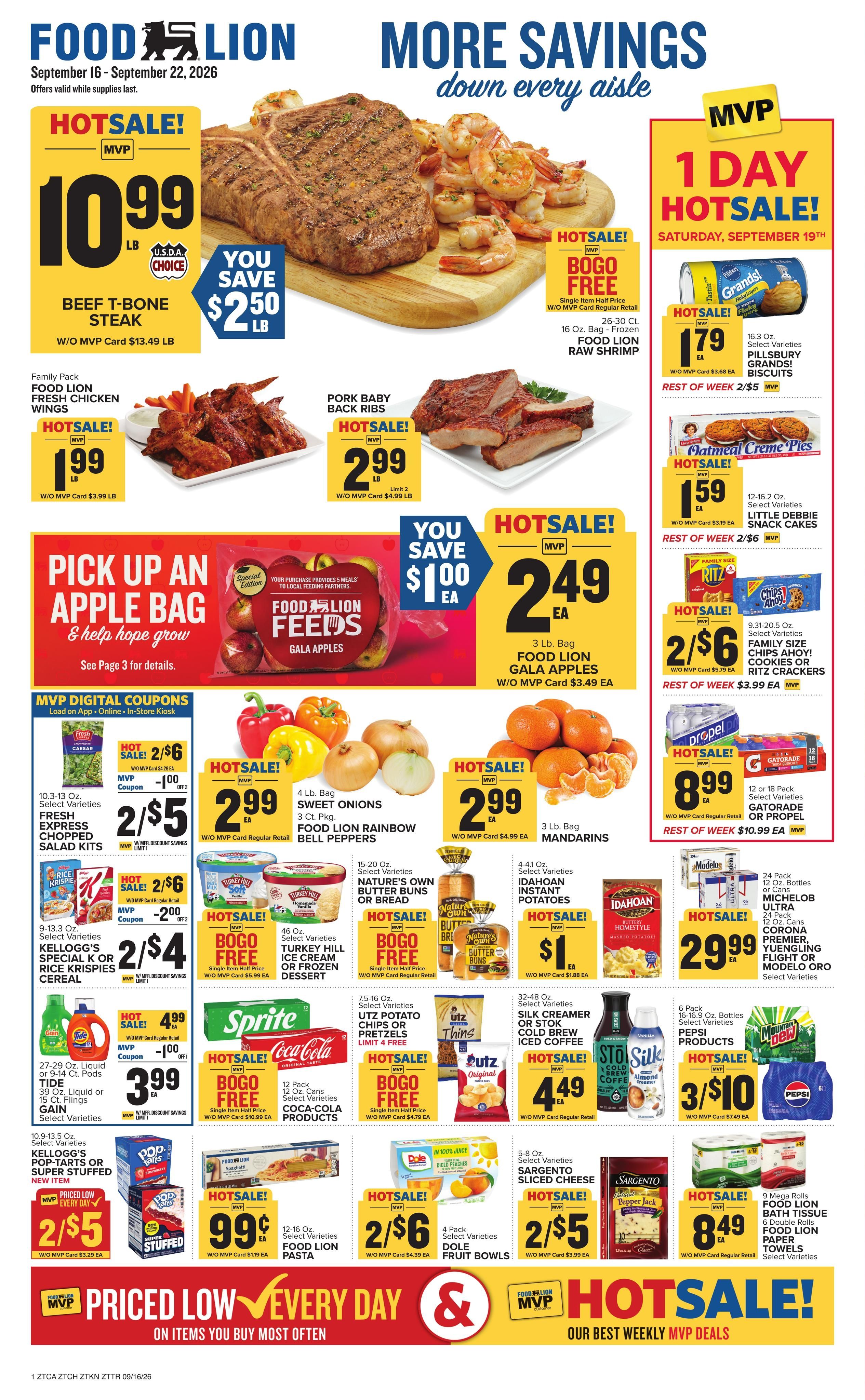 Food Lion (Chattanooga Area, TN) Weekly Ad September 16 - 22, 2026