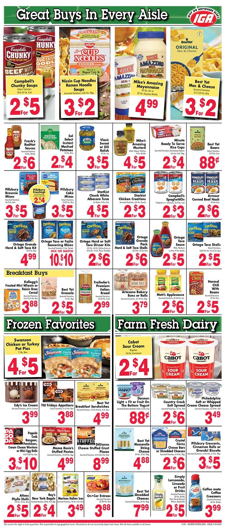 Calais IGA Weekly Ad September 15 - 21, 2026