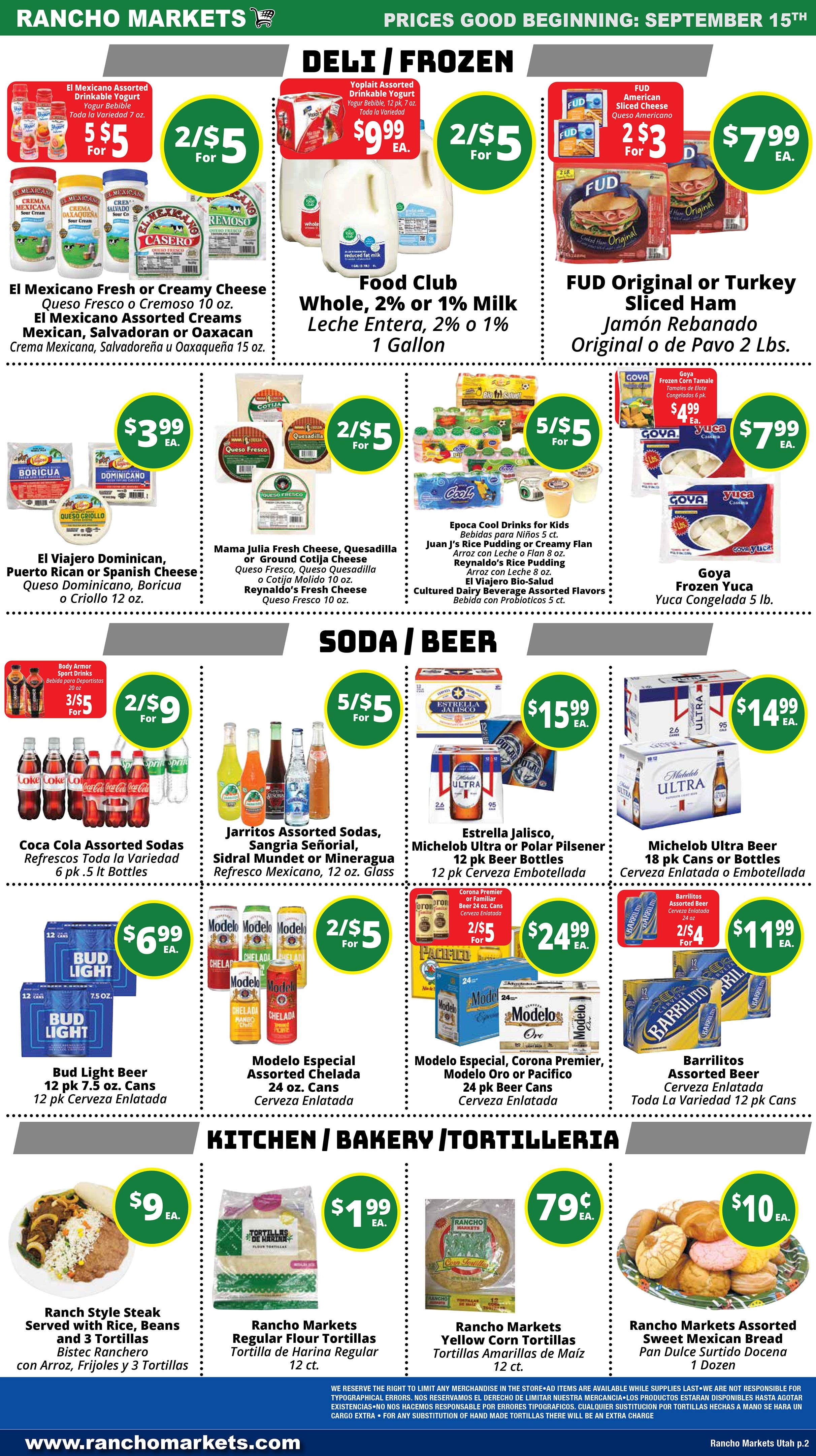 Rancho Markets Weekly Ad September 15 - 21, 2026
