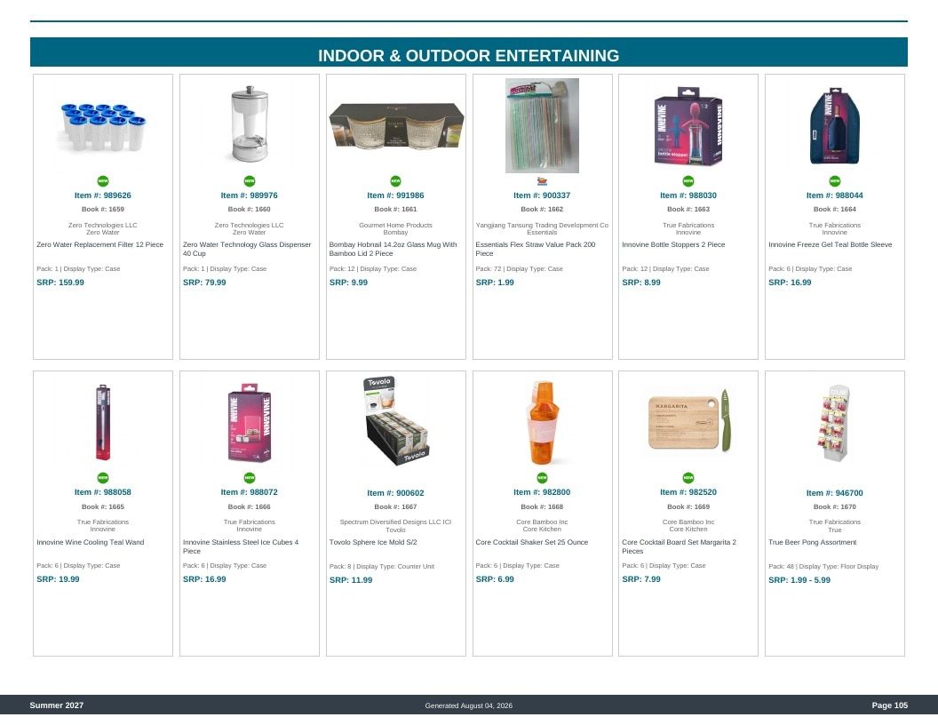 Imperial Distributors Spring Summer Show Catalog Weekly Ad August 1, 2026 - December 31, 2027