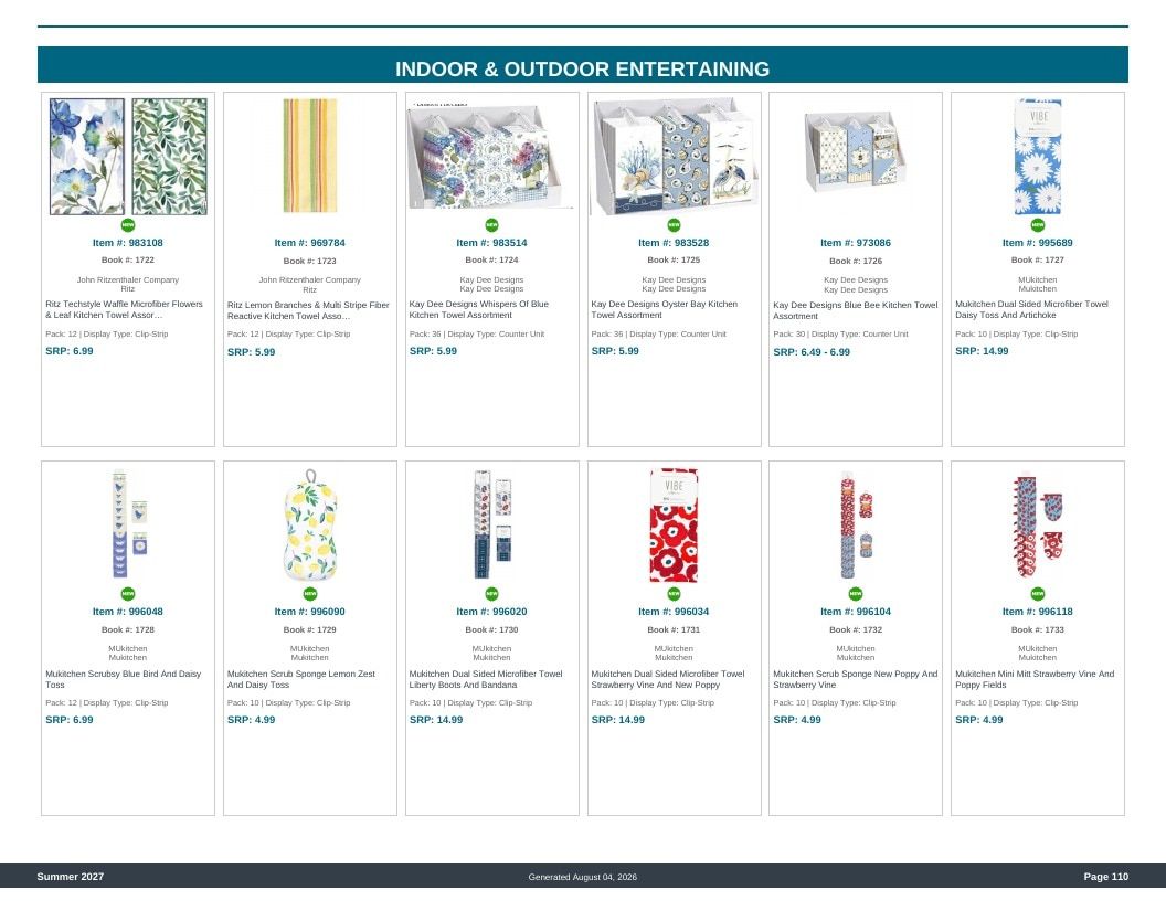 Imperial Distributors Spring Summer Show Catalog Weekly Ad August 1, 2026 - December 31, 2027