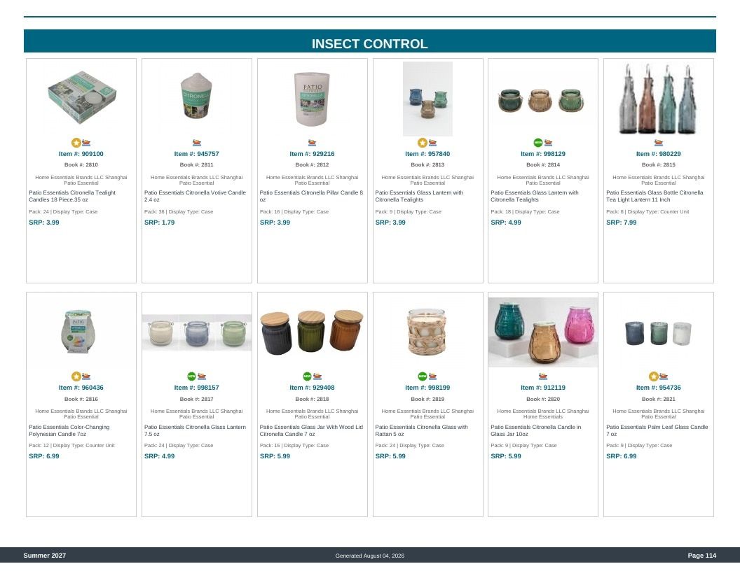 Imperial Distributors Spring Summer Show Catalog Weekly Ad August 1, 2026 - December 31, 2027
