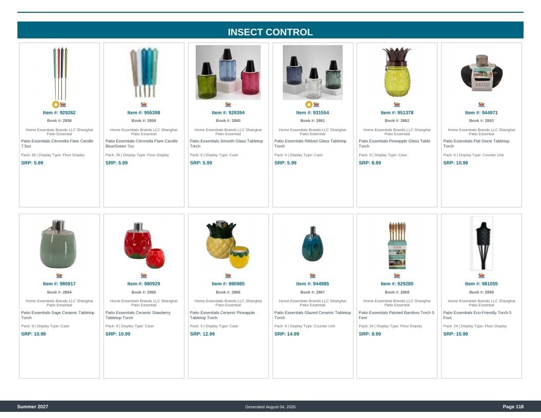Imperial Distributors Spring Summer Show Catalog Weekly Ad August 1, 2026 - December 31, 2027