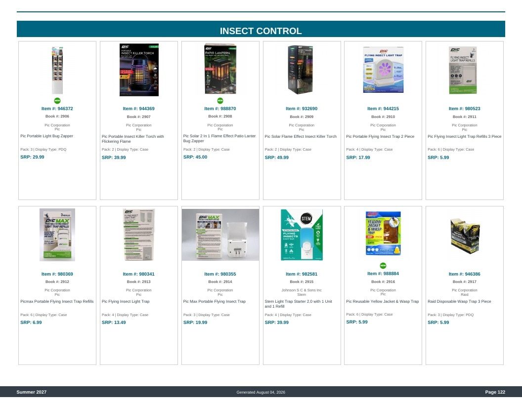 Imperial Distributors Spring Summer Show Catalog Weekly Ad August 1, 2026 - December 31, 2027