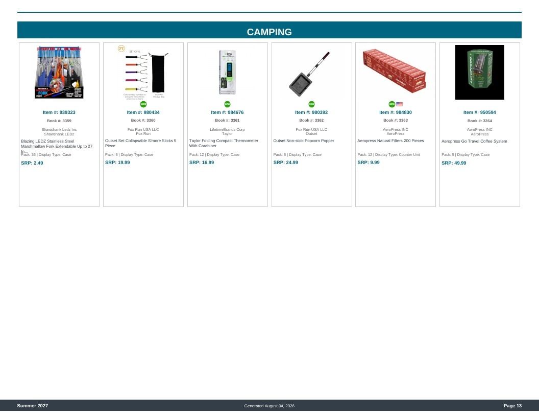 Imperial Distributors Spring Summer Show Catalog Weekly Ad August 1, 2026 - December 31, 2027