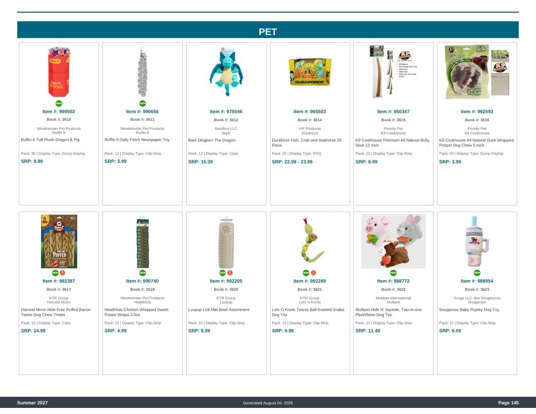 Imperial Distributors Spring Summer Show Catalog Weekly Ad August 1, 2026 - December 31, 2027